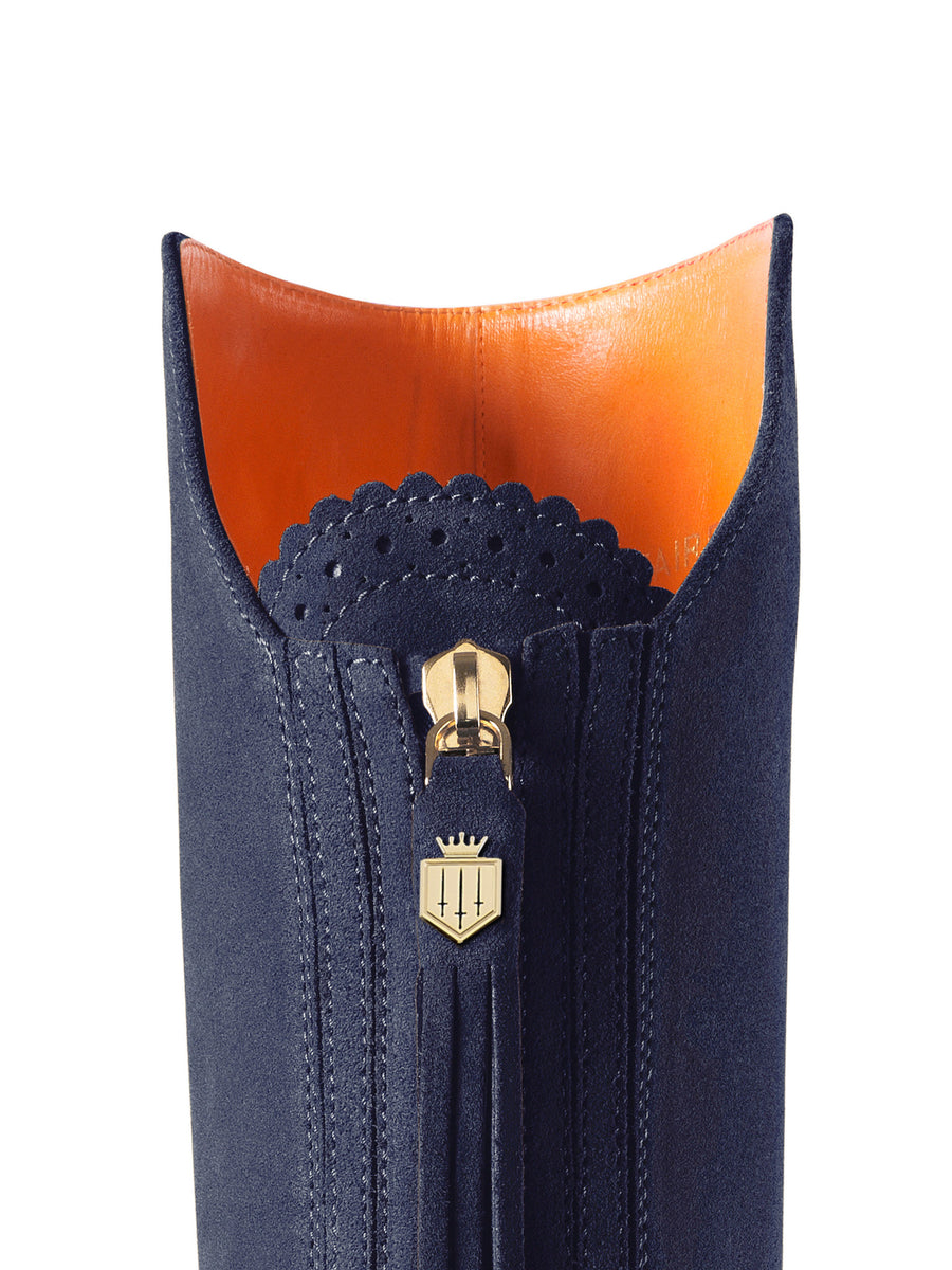 The Heeled Amira - Ink Suede