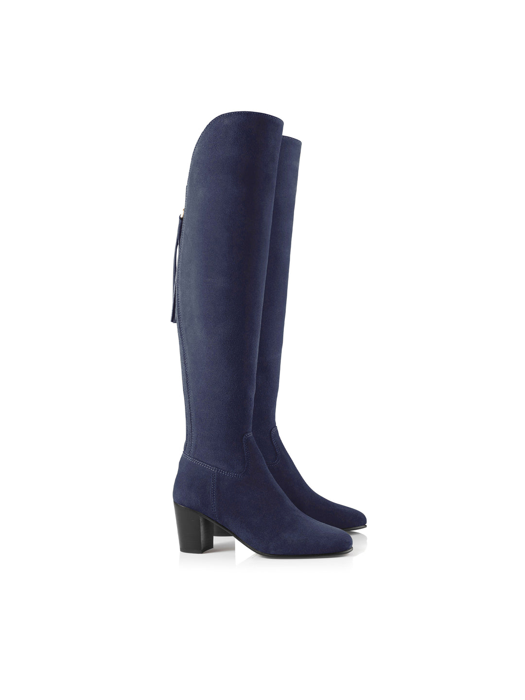 Heeled Amira - Ink Suede - Tall Boots