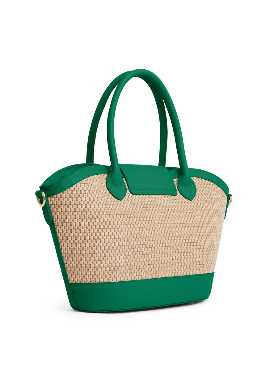 The Windsor - Women's Basket Bag - Clover Green Leather