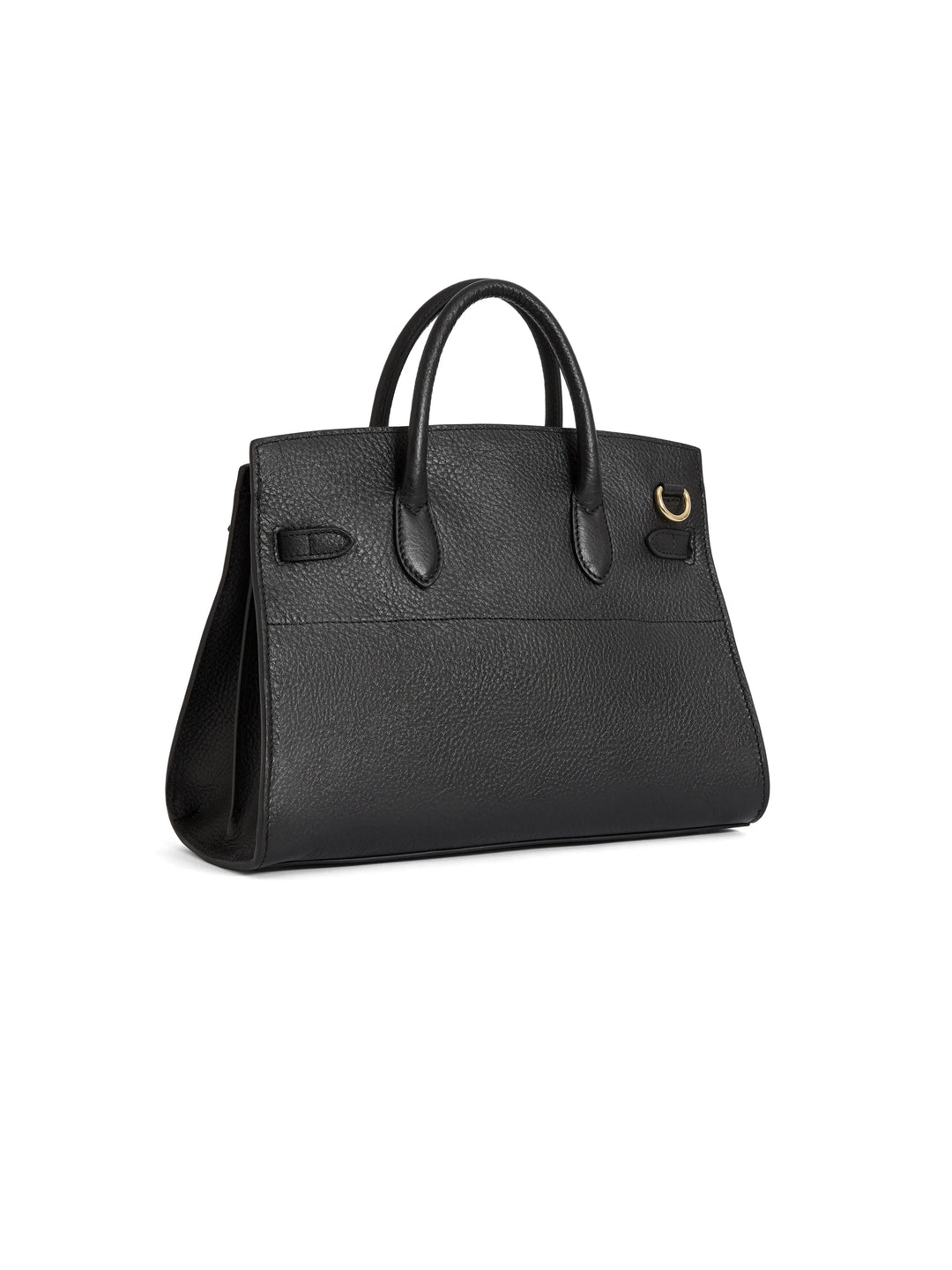 Town & Country - Top Handle Bag - Black Pebbled Leather - Bags
