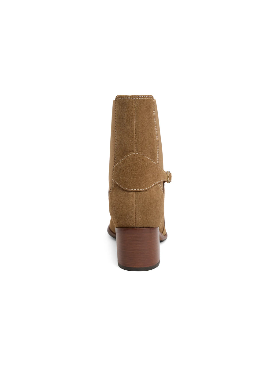The Ambleside - Women's Heeled Ankle Boots - Tan Suede