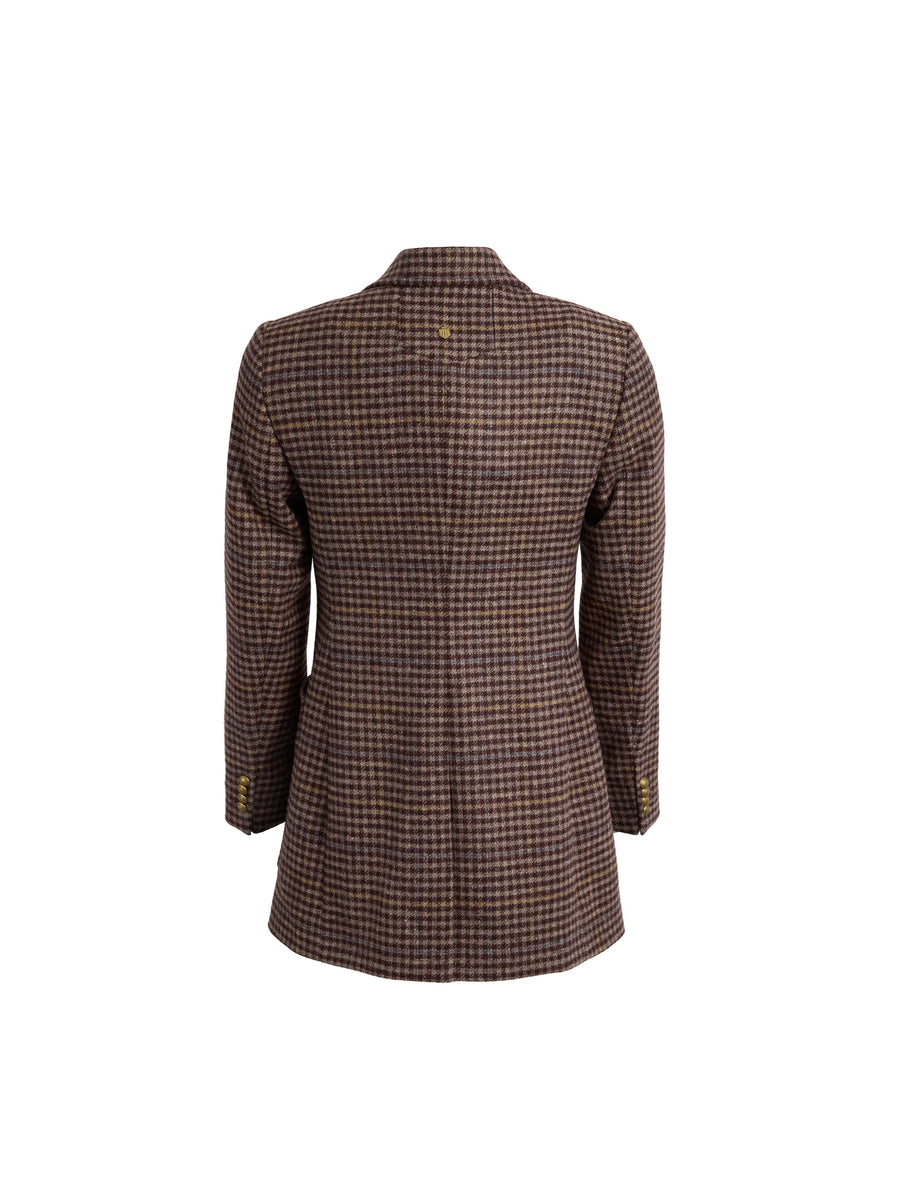 The Clara - Womens Blazer - Plum Check