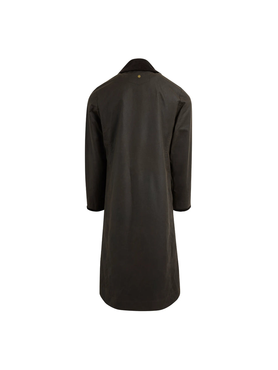 The Edith - Women's Waxed Coat - Dark Khaki