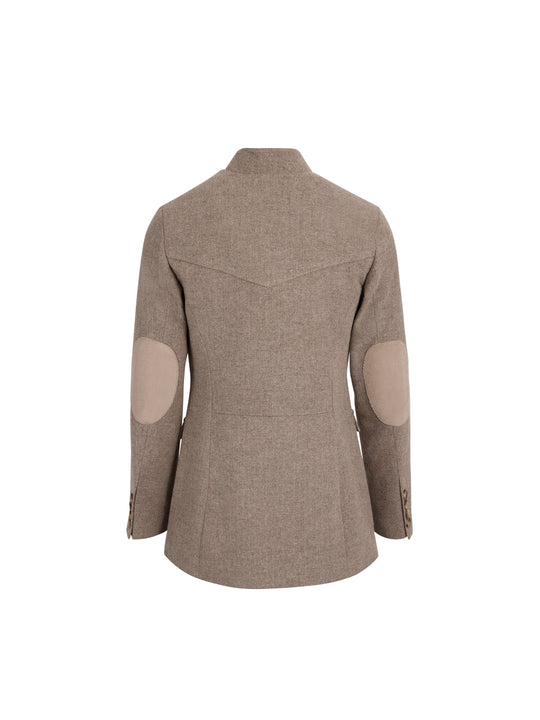 Eliza - Women's Herringbone Jacket - Driftwood | Fairfax & Favor