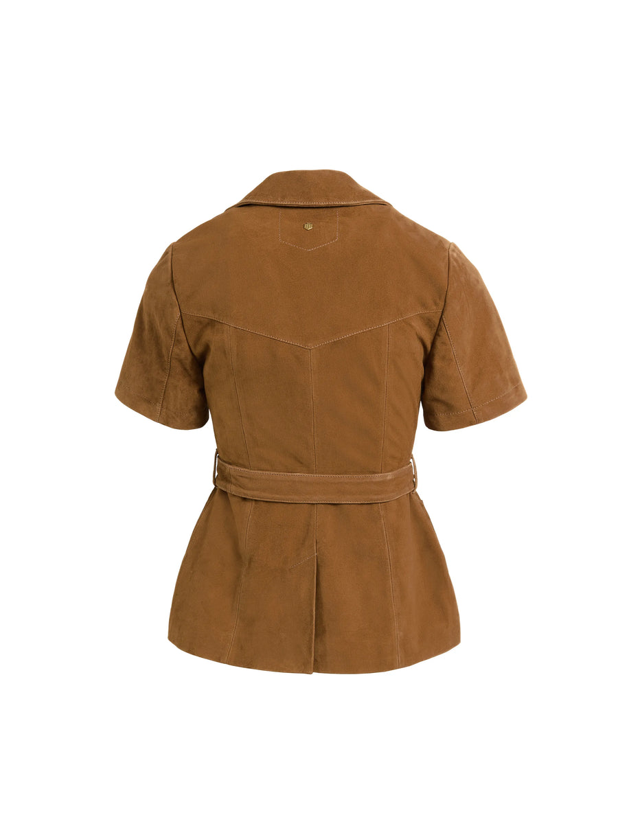 The Jessie - Women's Top Dark - Tan Suede
