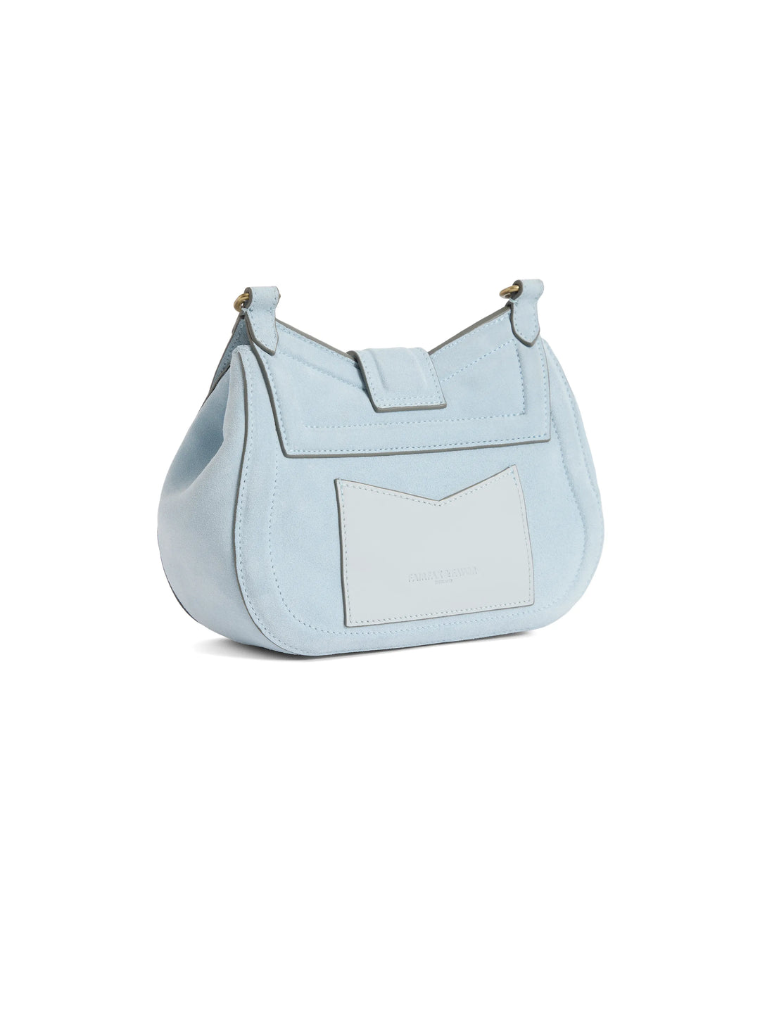 Langham Messenger Bag - Sky Blue Suede - Bags