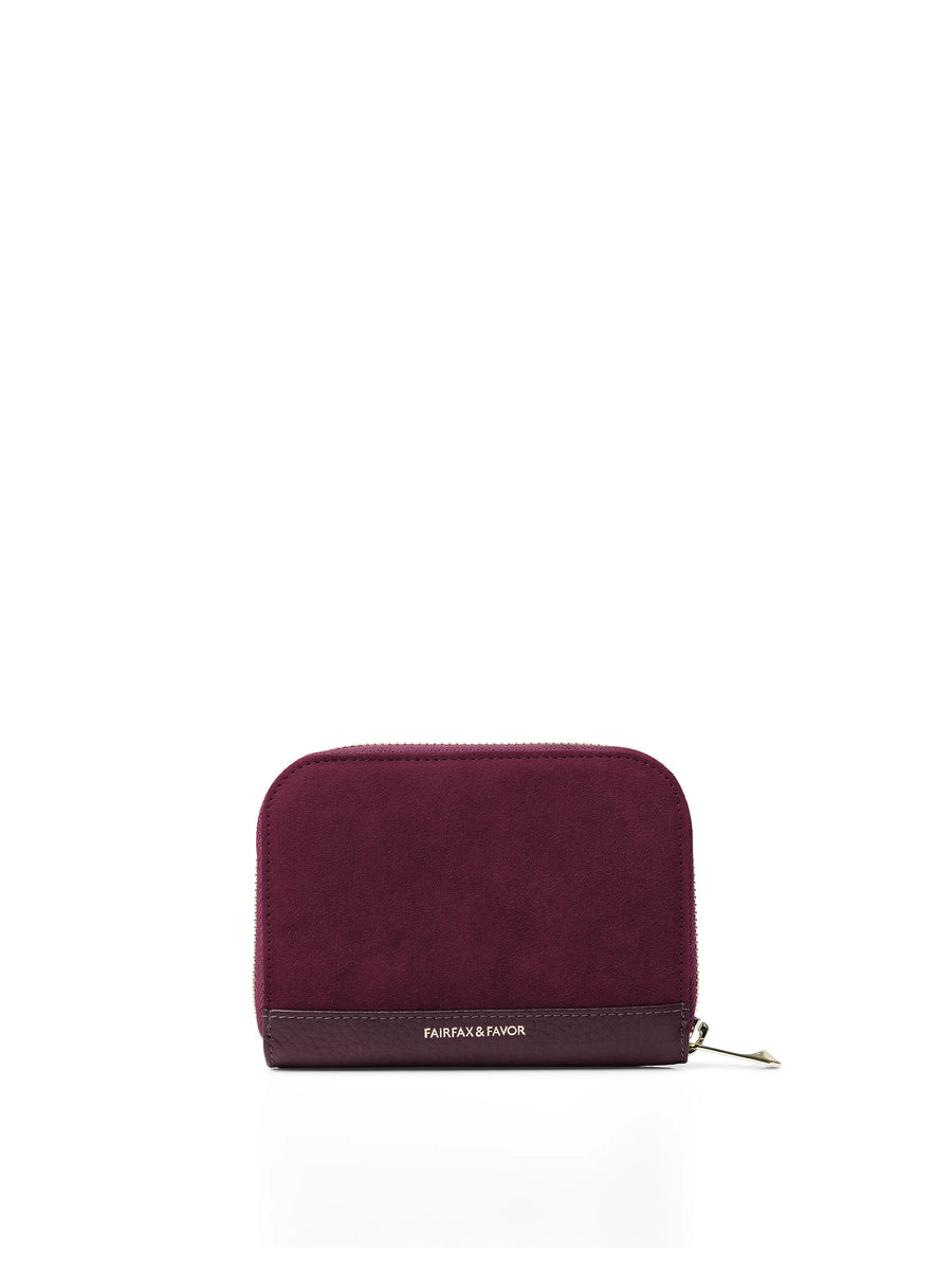 The Salisbury - Women's Coin Purse - Elderberry Suede