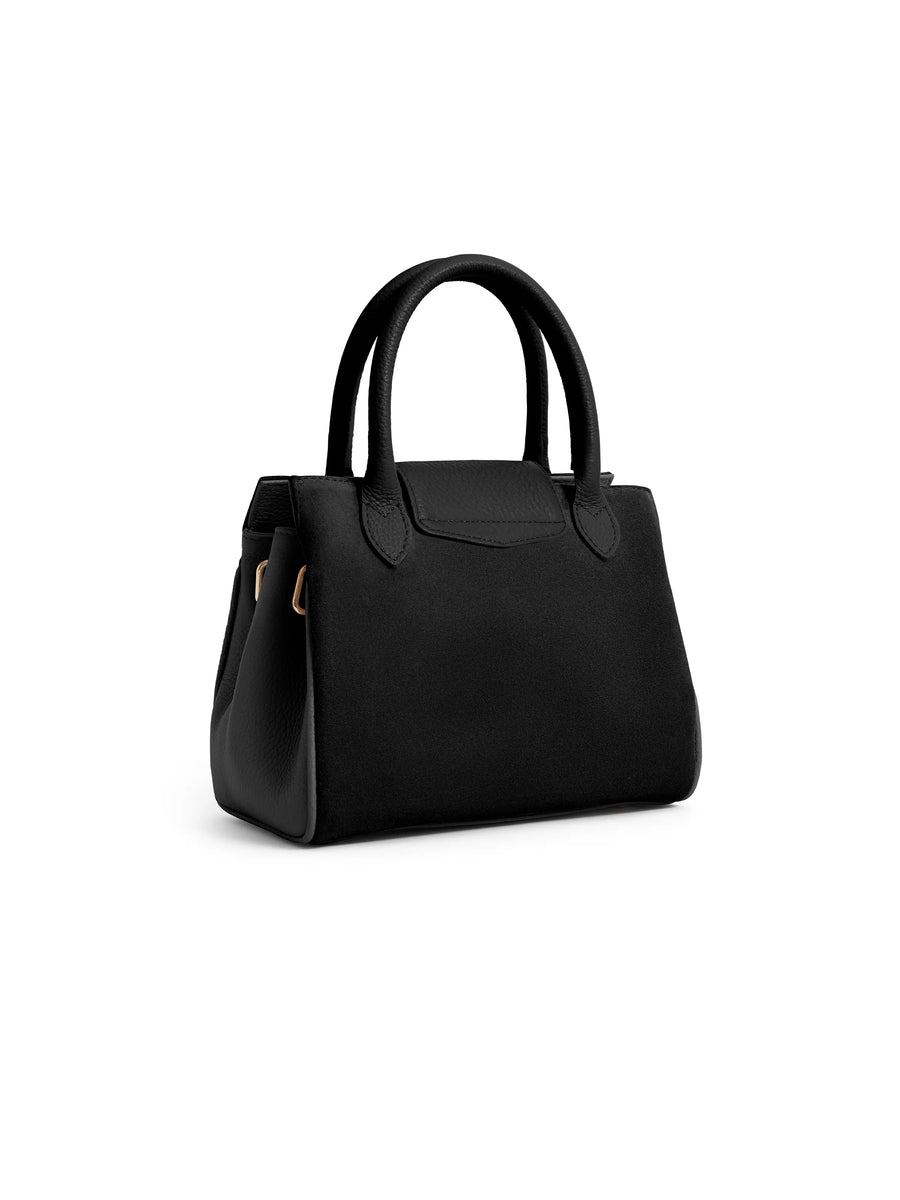 The Windsor - Women's Mini Handbag - Black Suede