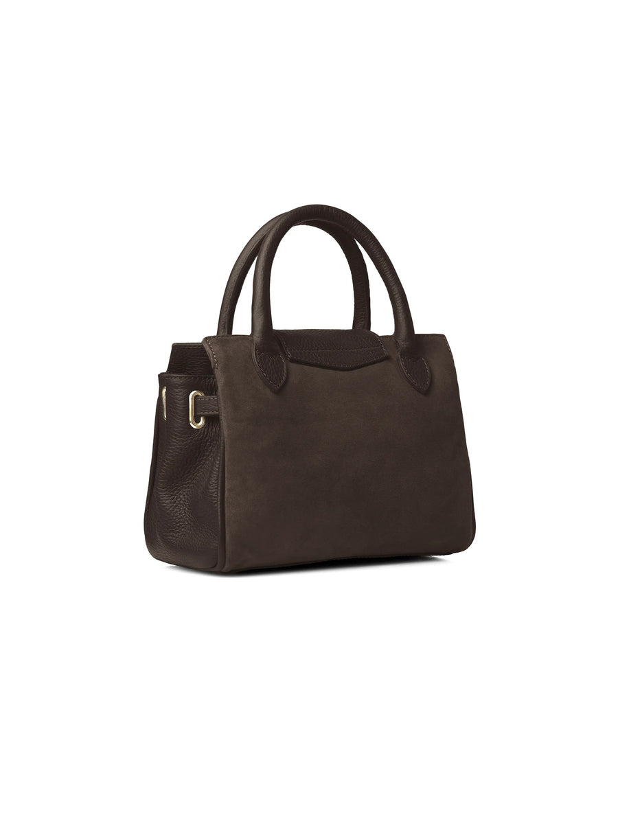 The Windsor - Women's Mini Handbag - Chocolate Suede