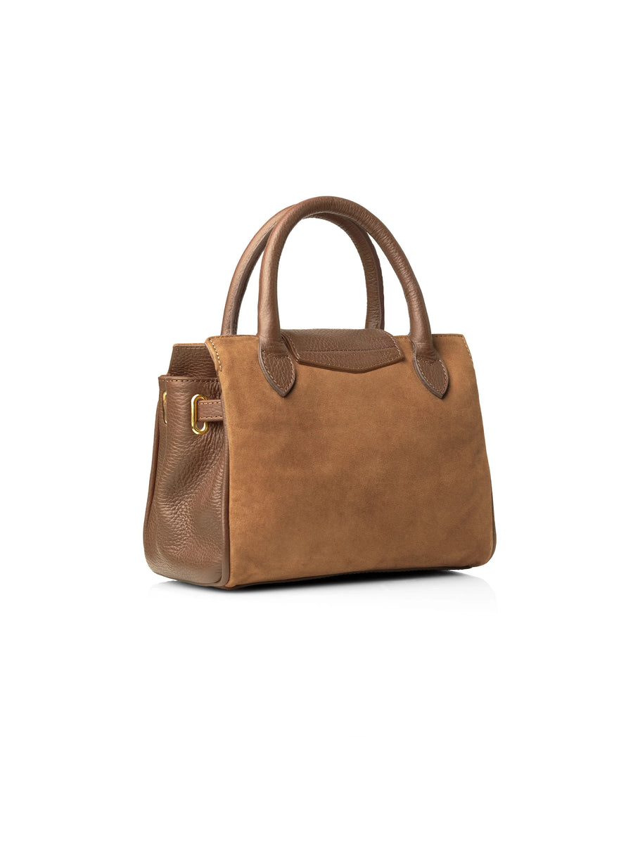 The Windsor - Women's Mini Handbag - Tan Suede