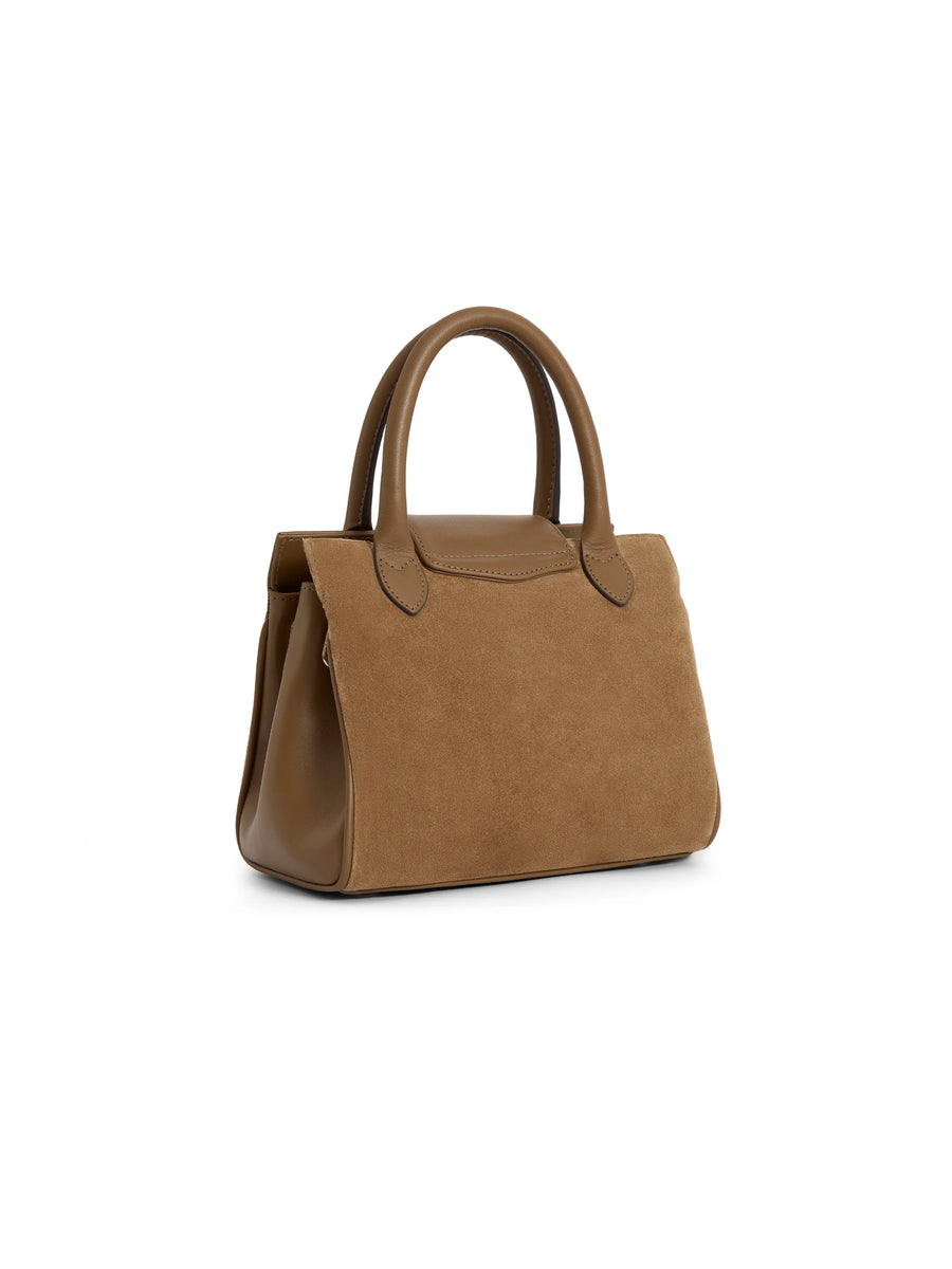 The Windsor - Women's Mini Handbag - Harlequin Tan Suede