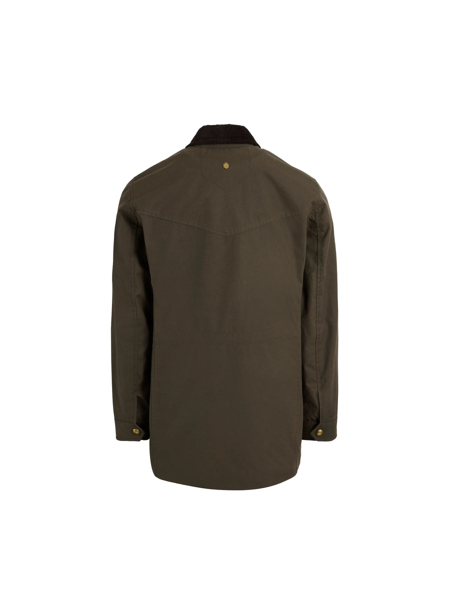 The Polly - Women's Waisted Wax Jacket - Dark Khaki