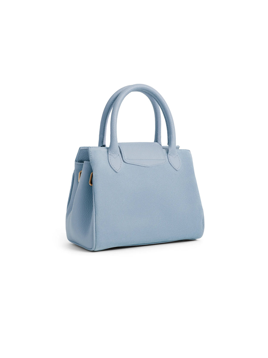 The Windsor - Women's Handbag - Sky Blue Suede