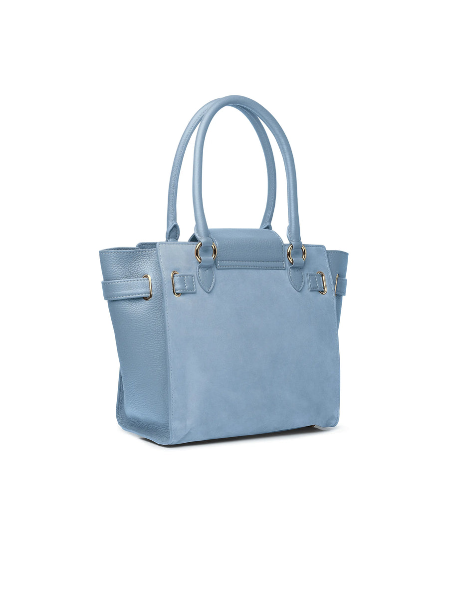 The Windsor - Women's Tote - Sky Blue Suede
