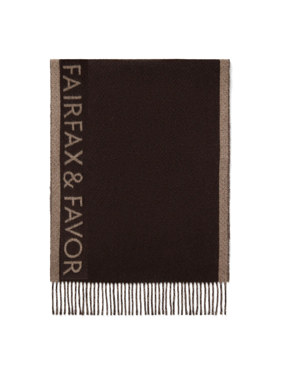The Signature Scarf - Women's Scarf - Taupe Chevron Merino Wool