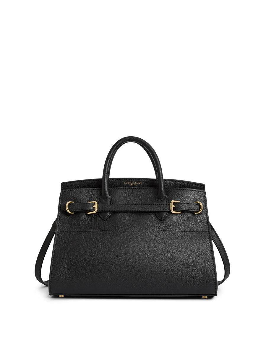The Town and Country Collection - Women's Top Handle Bag - Black Leather