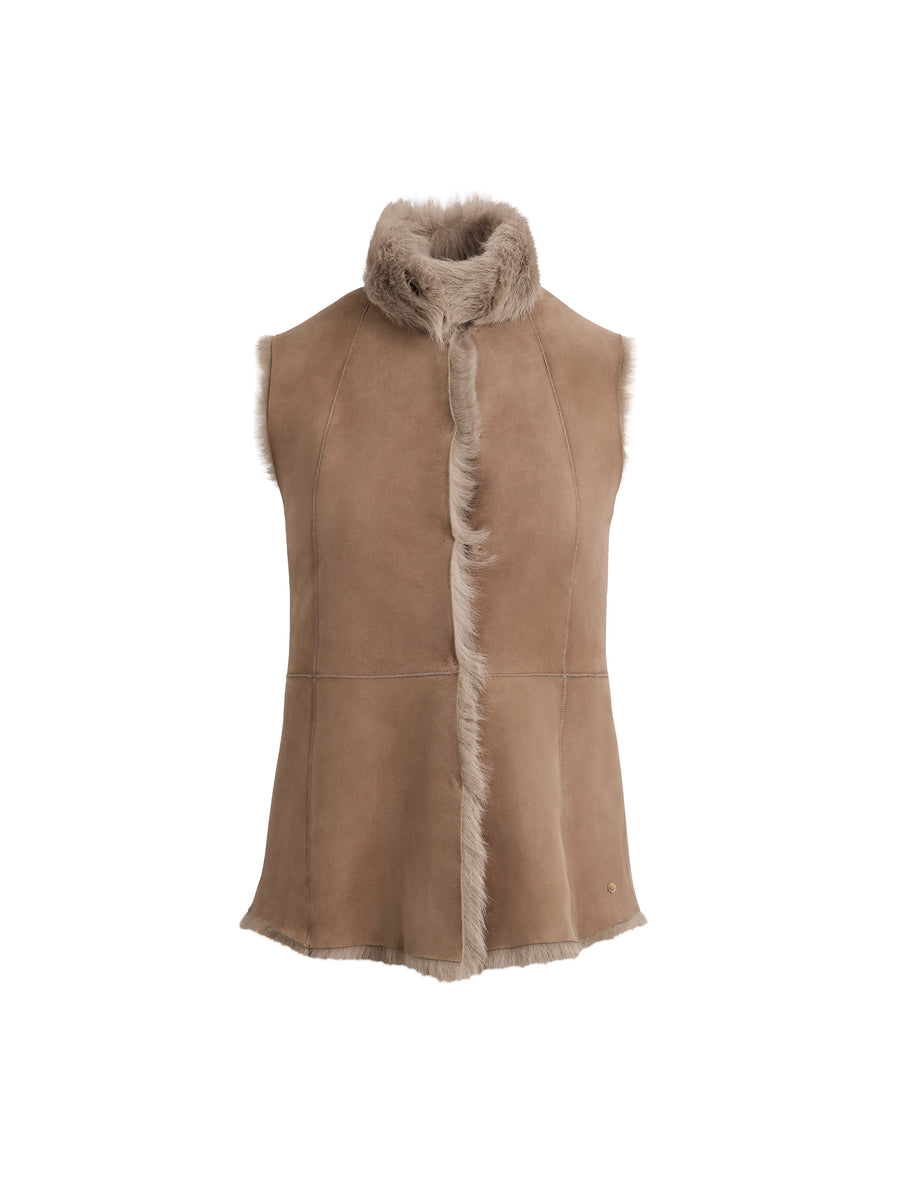 The Beth - Womens Gilet - Mushroom Toscana