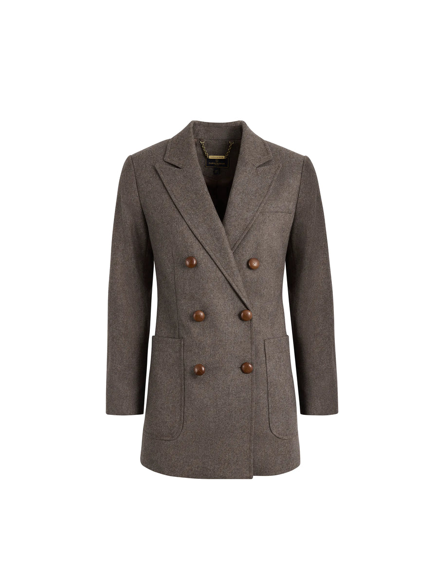 The Clara - Womens Blazer - Light Chocolate