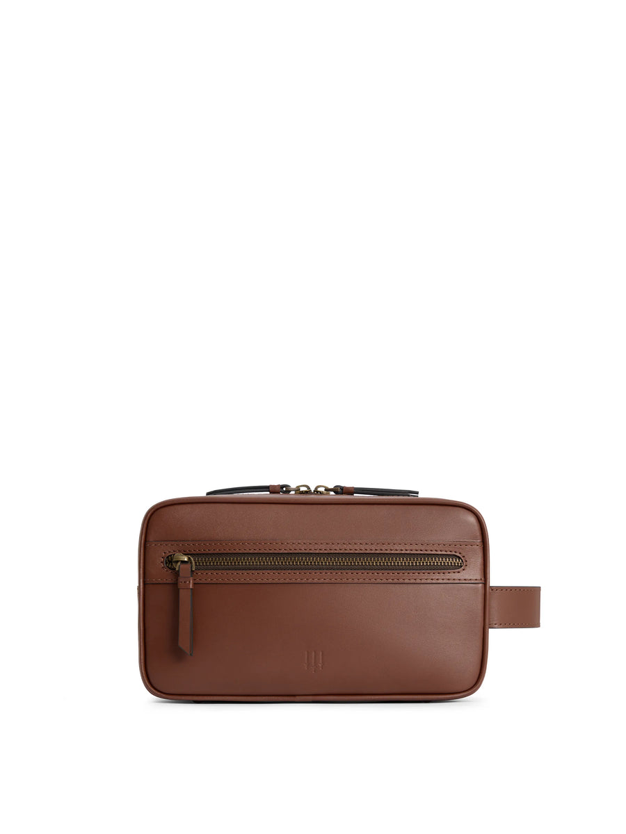The Cotswold - Unisex Washbag - Cognac Leather
