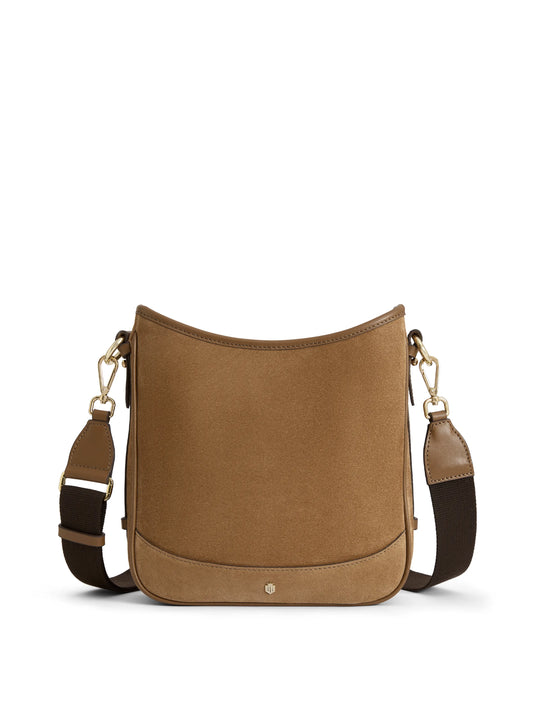 Dartmoor Women's Messenger Bag Tan Suede Fairfax Favor
