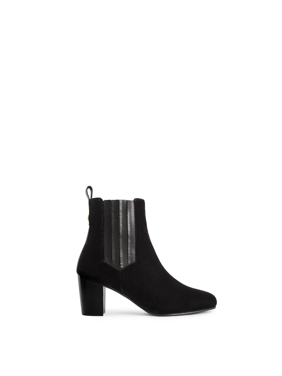 The Electra - Women's Ankle Boots - Black Velvet