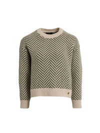 Evie - Moss Green Herringbone