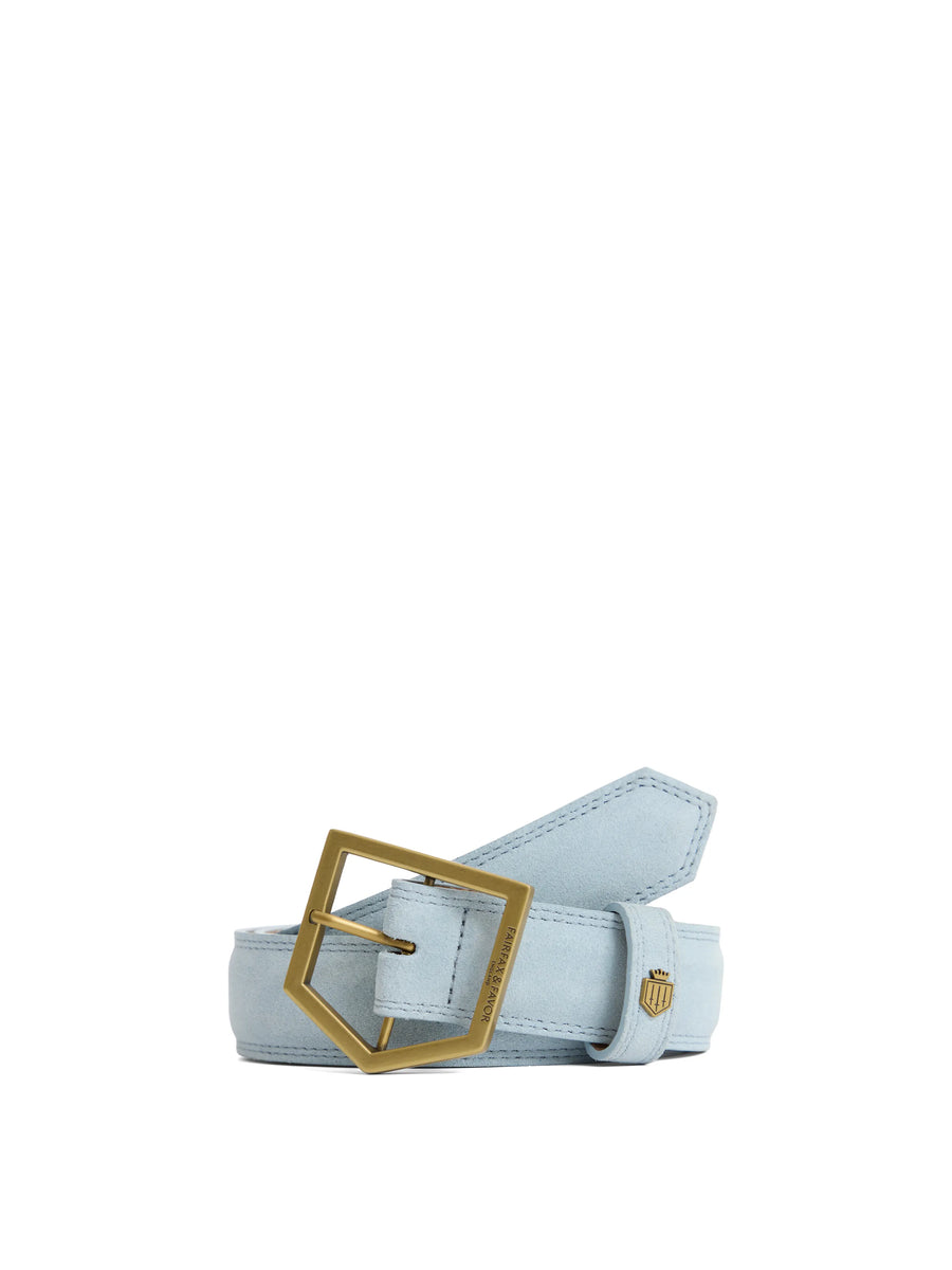 The Felbrigg - Women's Belt - Sky Blue Suede