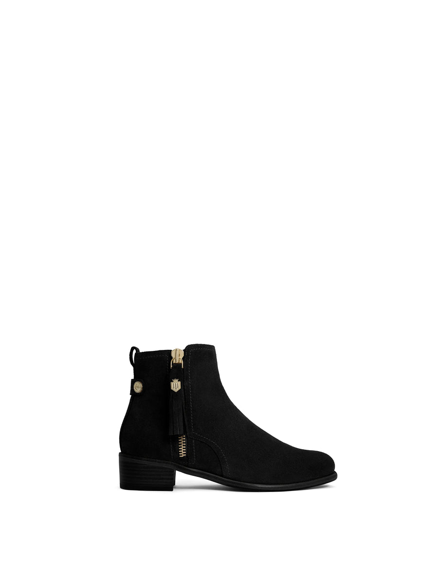 The Oakham - Women's Ankle Boots - Black Suede