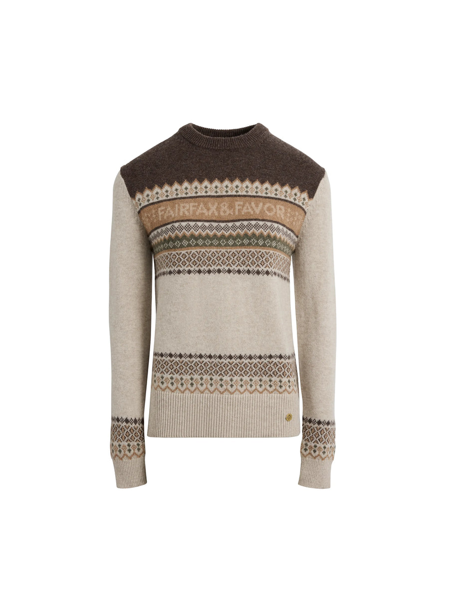 The Holly - Women's Fairisle Jumper - Oatmeal Wool & Cashmere