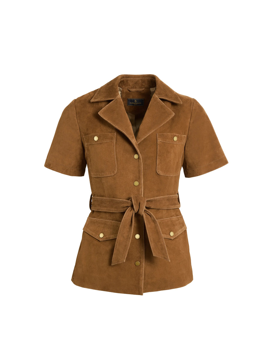 The Jessie - Women's Top Dark - Tan Suede