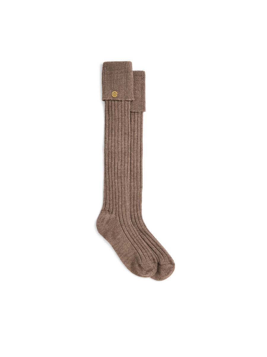 Merino Knee High Socks - Women's Socks - Merino Wool - Fog