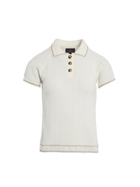 Mae Knitted Polo Shirt - Cream