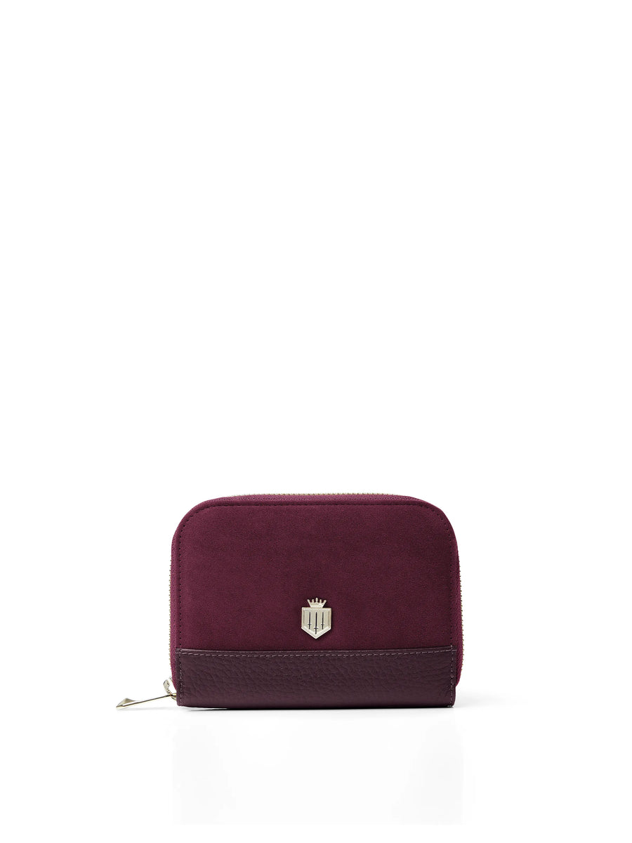 The Salisbury - Women's Coin Purse - Elderberry Suede