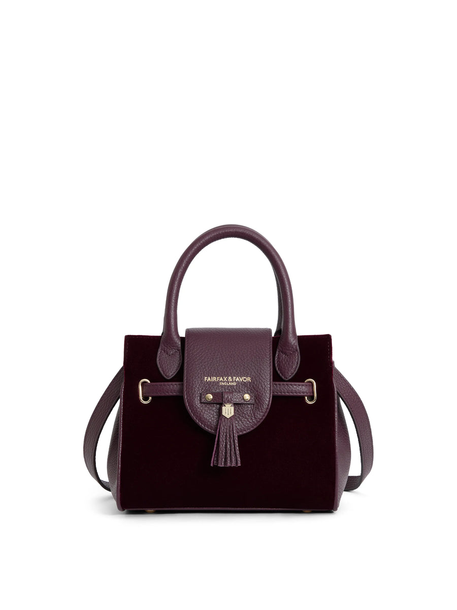 The Windsor - Women's Mini Handbag - Elderberry Velvet