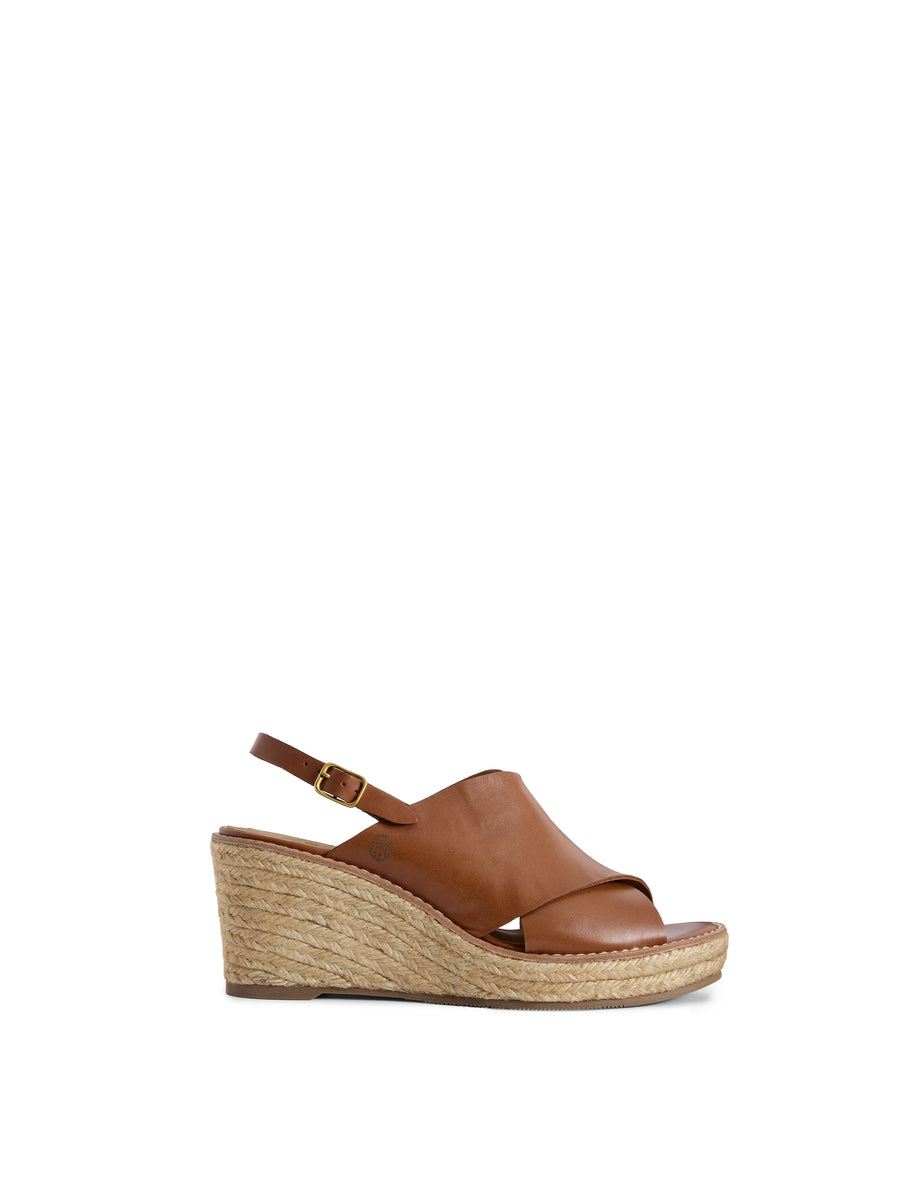 The Morella - Women's Wedge - Tan Leather