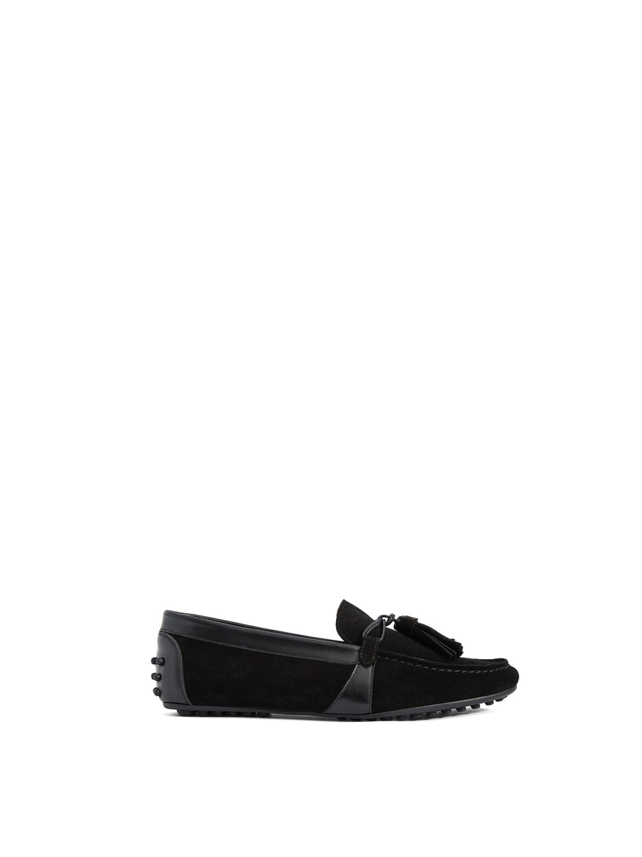 The Rutland - Women's Driver - Black Suede