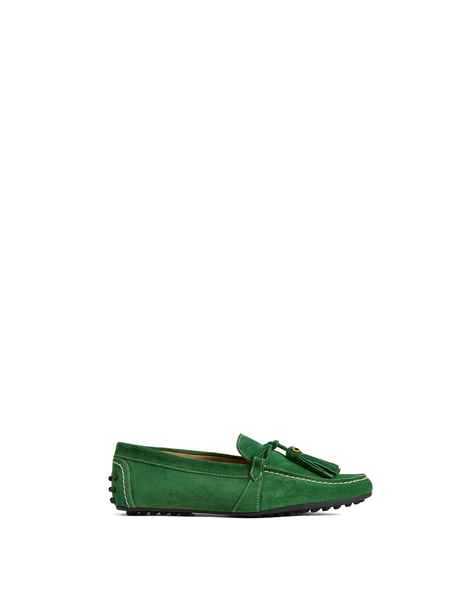 The Rutland - Women's Driver - Clover Green Suede