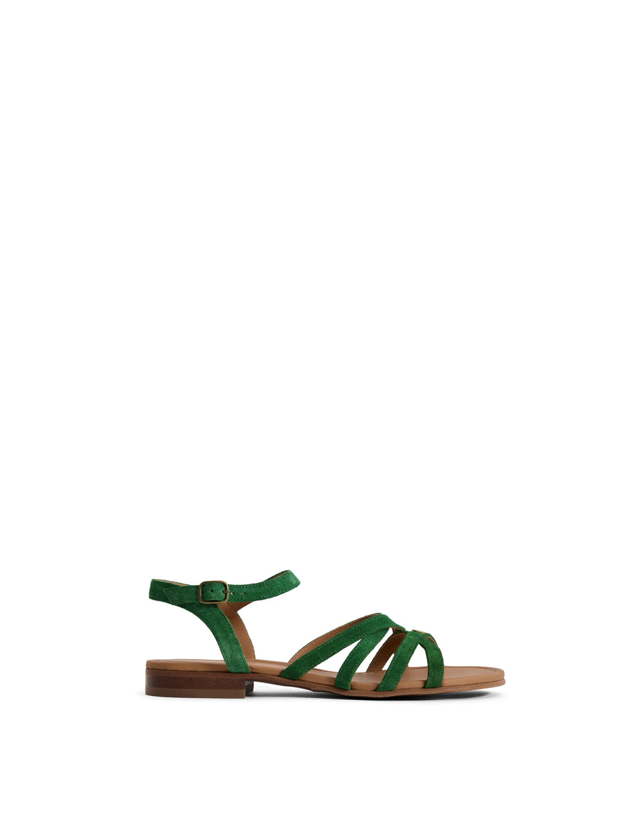 The St Ives - Women's Sandal - Clover Green Suede