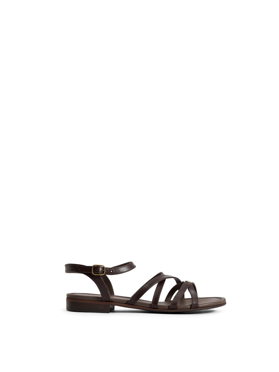 The St Ives - Women's Sandal - Mahogany Leather