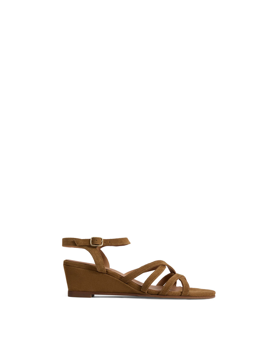 The St Ives - Women's Wedge - Tan Suede