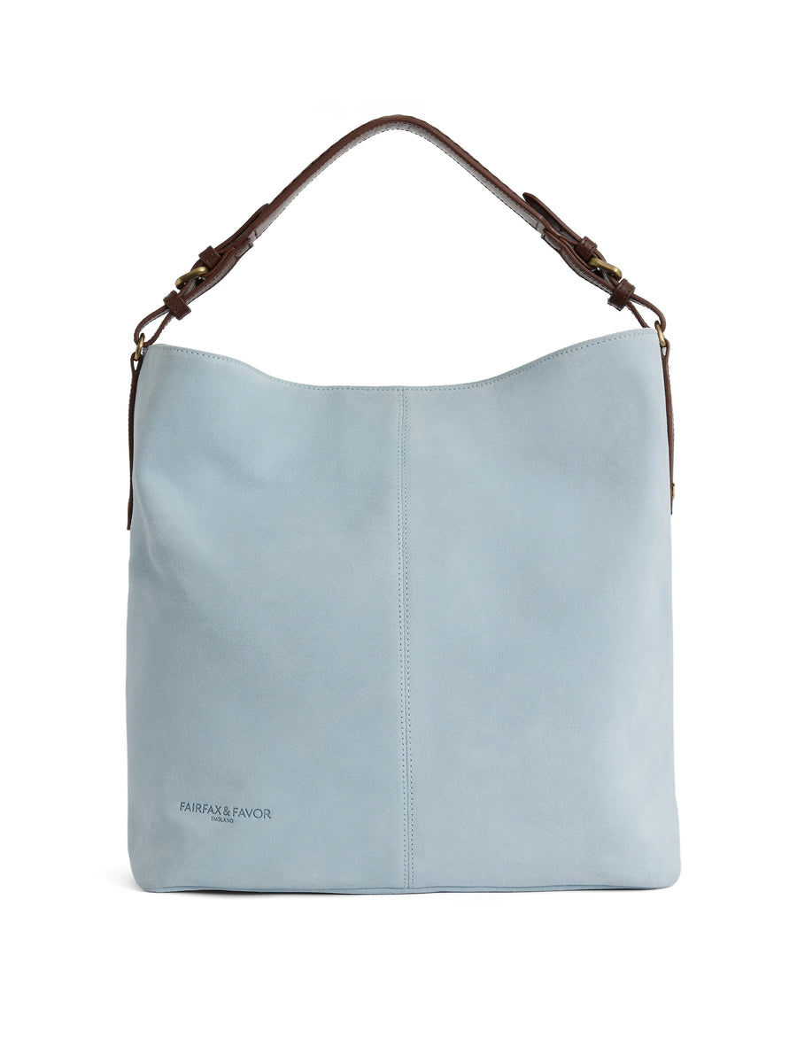 The Tetbury - Women's Handbag - Sky Blue Suede