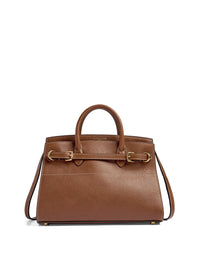Town & Country Collection - Top Handle Bag - Tan Pebbled Leather