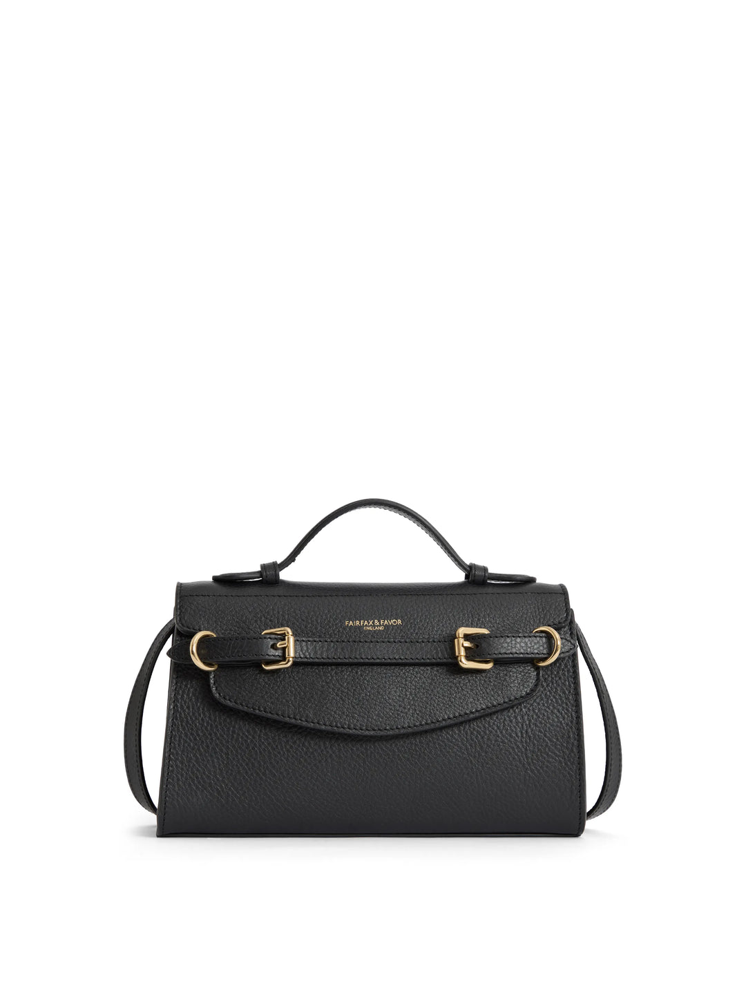 Town & Country - Clutch Bag - Black Pebbled Leather - Bags
