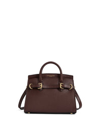 Town & Country - Micro Top Handle Bag - Burgundy Pebbled Leather