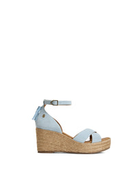 Valencia Mid Wedge - Sky Blue Suede