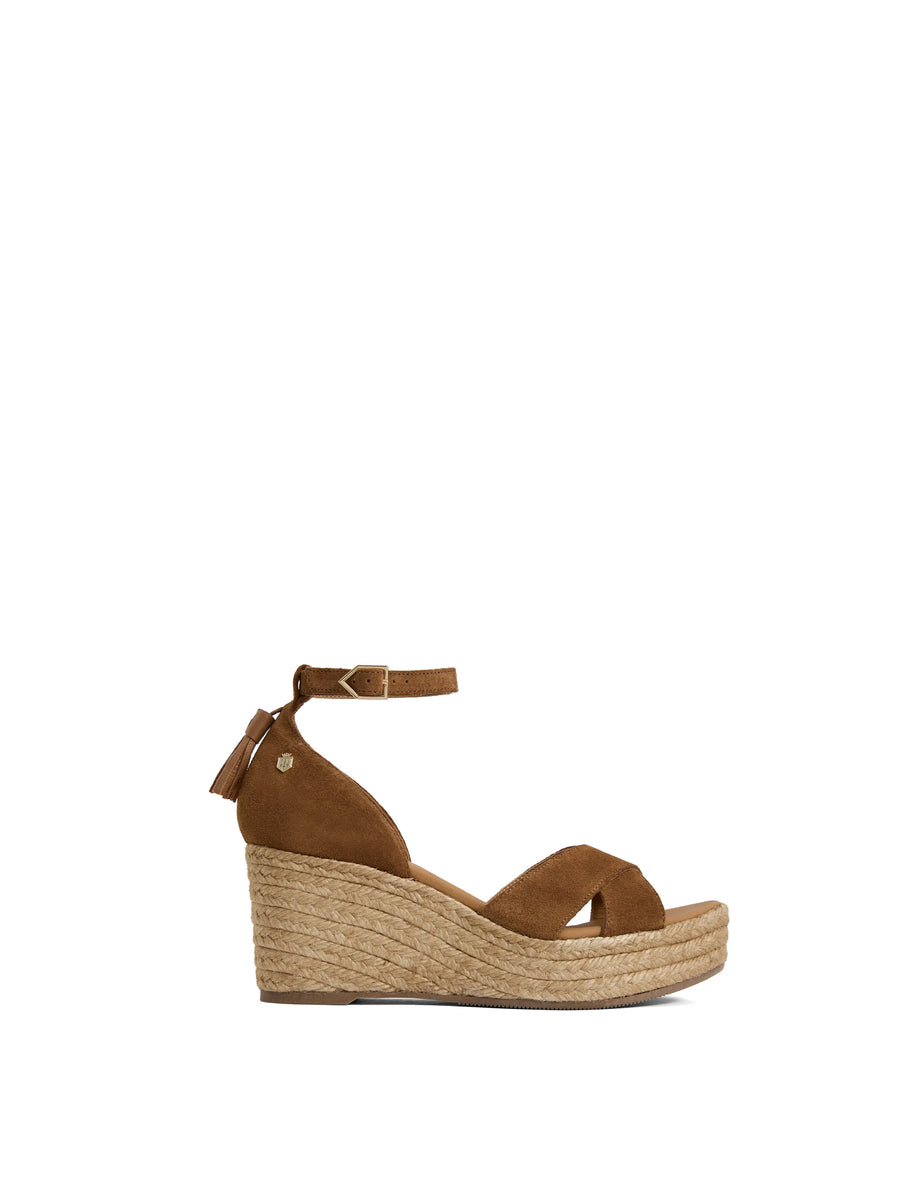 The Valencia - Women's Mid Wedge - Tan Suede