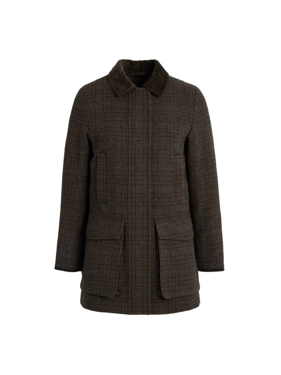The Willow - Womens Casual Coat - Bark Wool