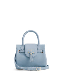 Mini Windsor Handbag - Sky Blue Suede