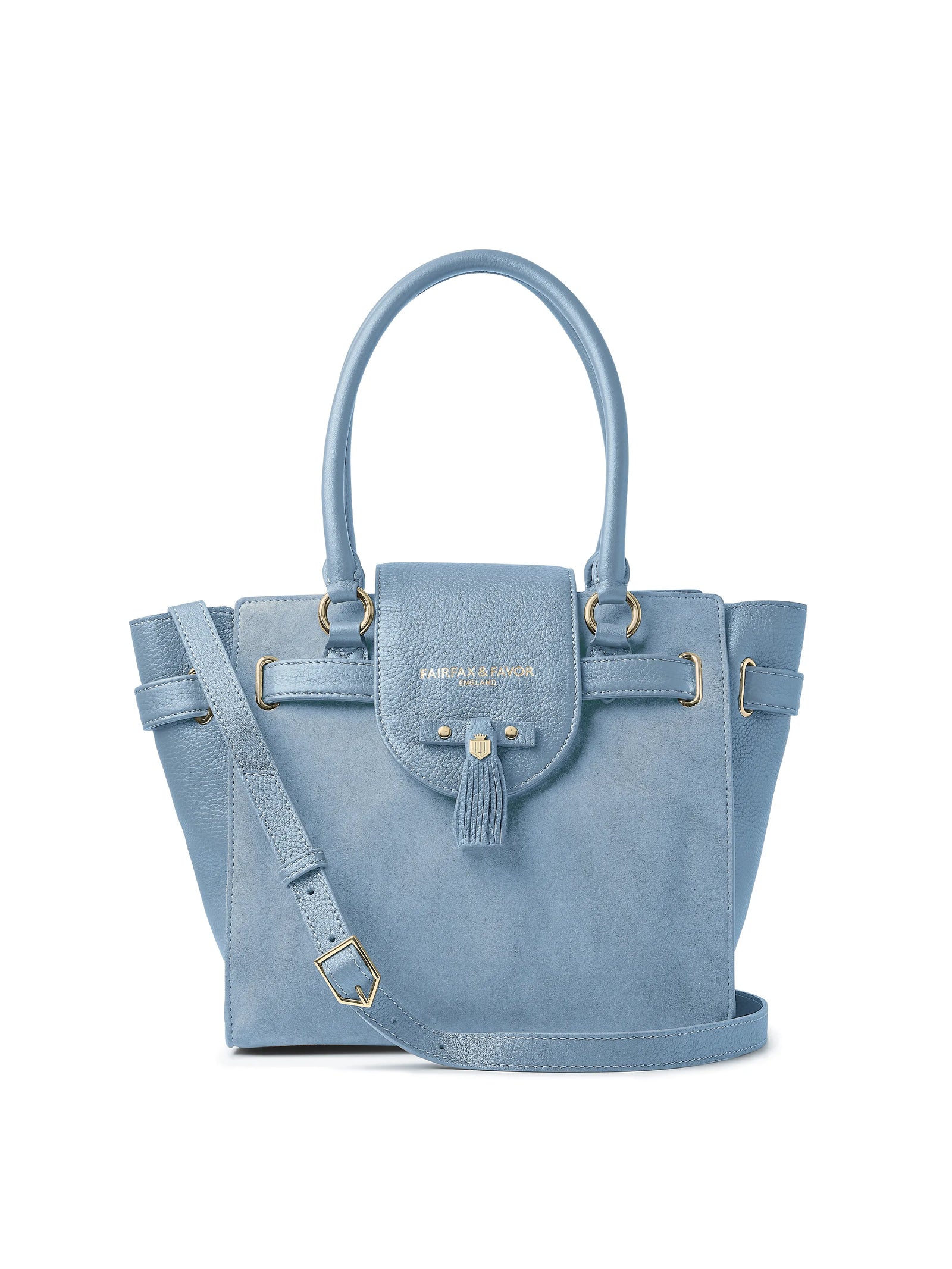 Windsor Tote - Sky Blue Suede