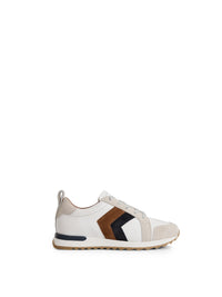 Xandra - White - Tan & Navy